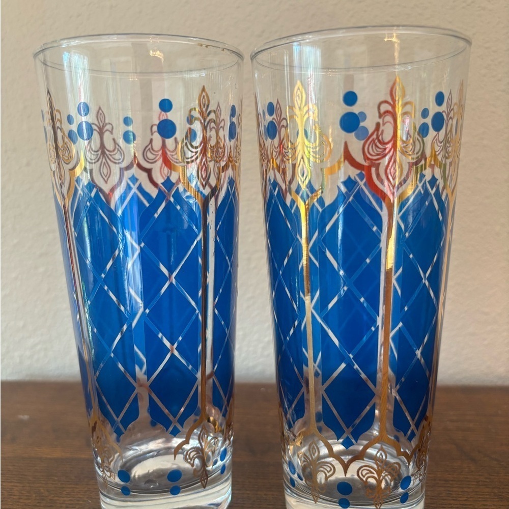 vintage Anchor Hocking Royal Blue tumblers.